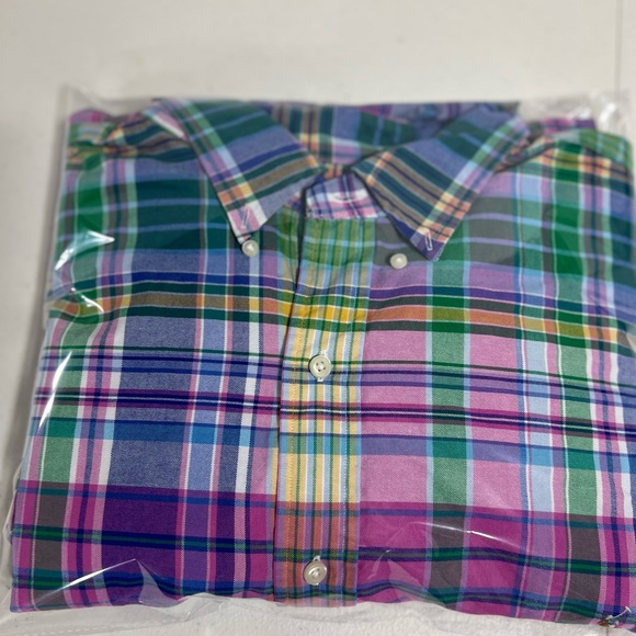 Ralph Lauren Green and Blue Casual Button Down Shirt - Picture 1 of 6